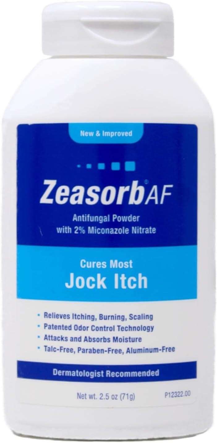 6-Pack Antifungal Treatment Powder for Jock Itch - Gentle and Effective