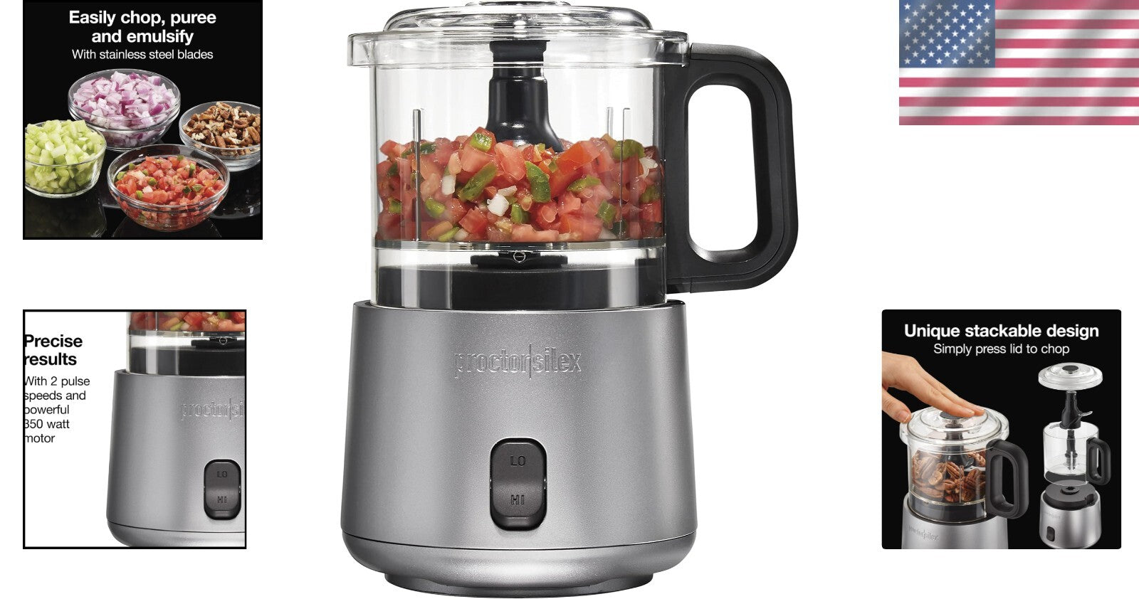 Versatile Mini Food Processor with Stainless Steel Blades - Effortless Chopping