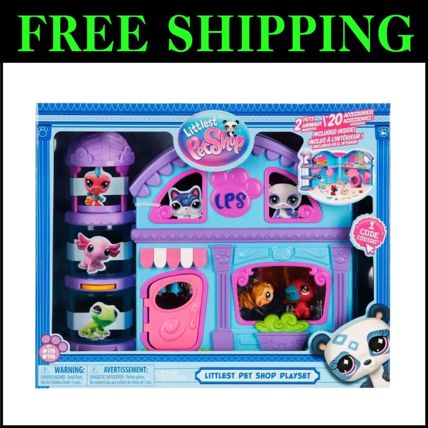 Ultimate LPS Playset: 2 Exclusive Pets, 20 Accessories & Virtual Play Experience