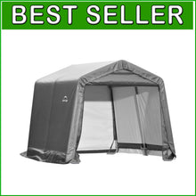 Load image into Gallery viewer, Waterproof 10x10 Outdoor Steel Shed with Double Zippered Doors &amp; Auger Anchors