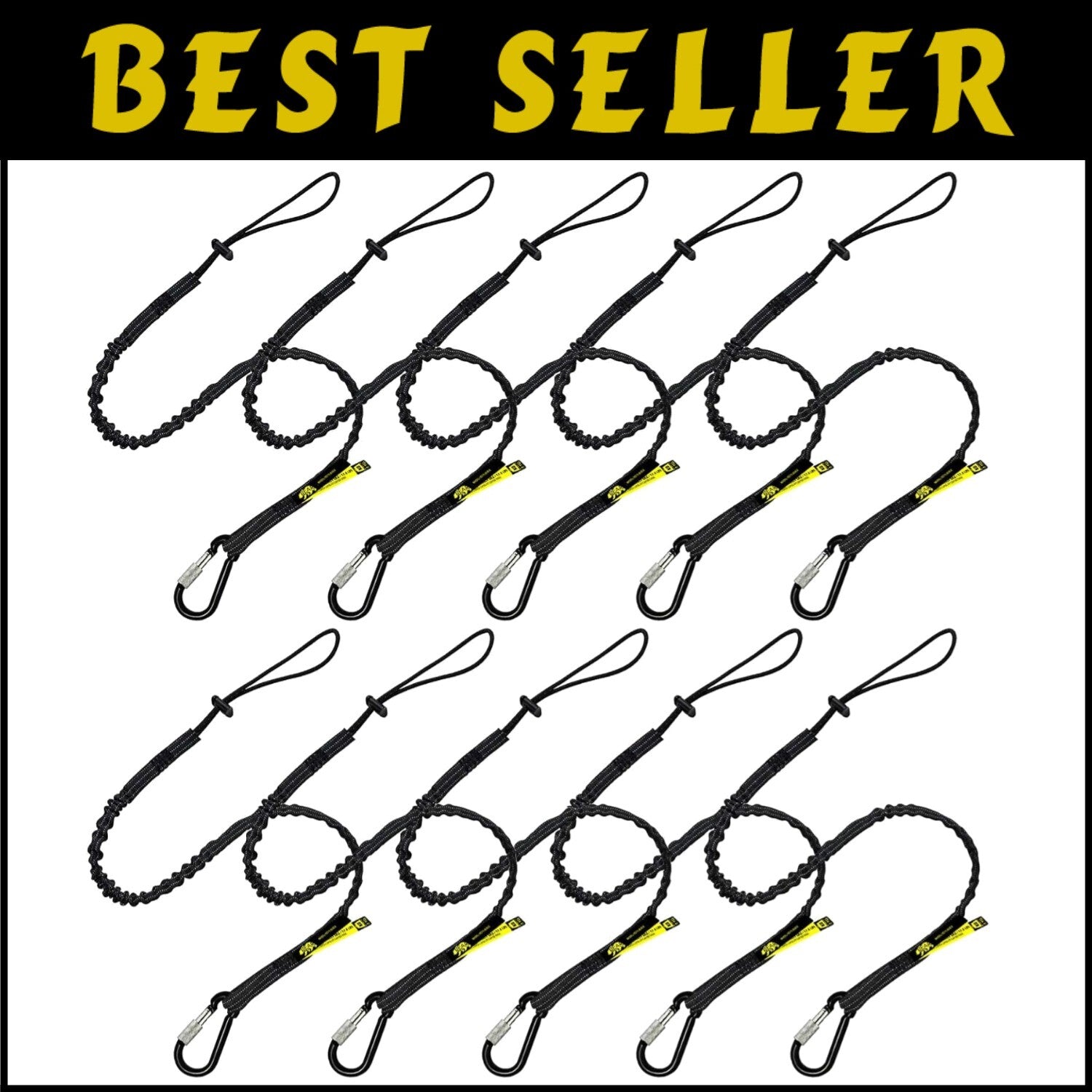 Reflective Tool Tether Lanyard with Adjustable Loop - Max 8KG Load for Safety