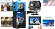 Load image into Gallery viewer, V50 Elite 4K/60fps Action Camera - Waterproof, Voice Control &amp; 64GB Card