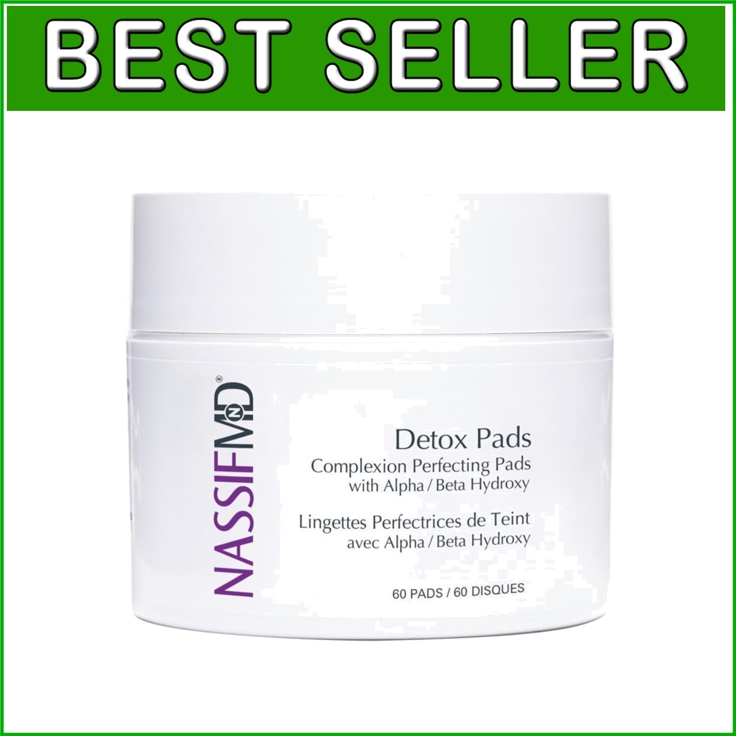 Detoxifying AHA Skin Pads with Witch Hazel & Salicylic Acid - 60 Pads, Adult Use