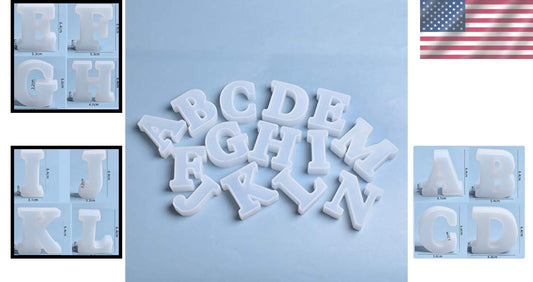 Flexible Food-Grade Silicone Alphabet Mold - 2.5 Inch - Perfect for Crafts