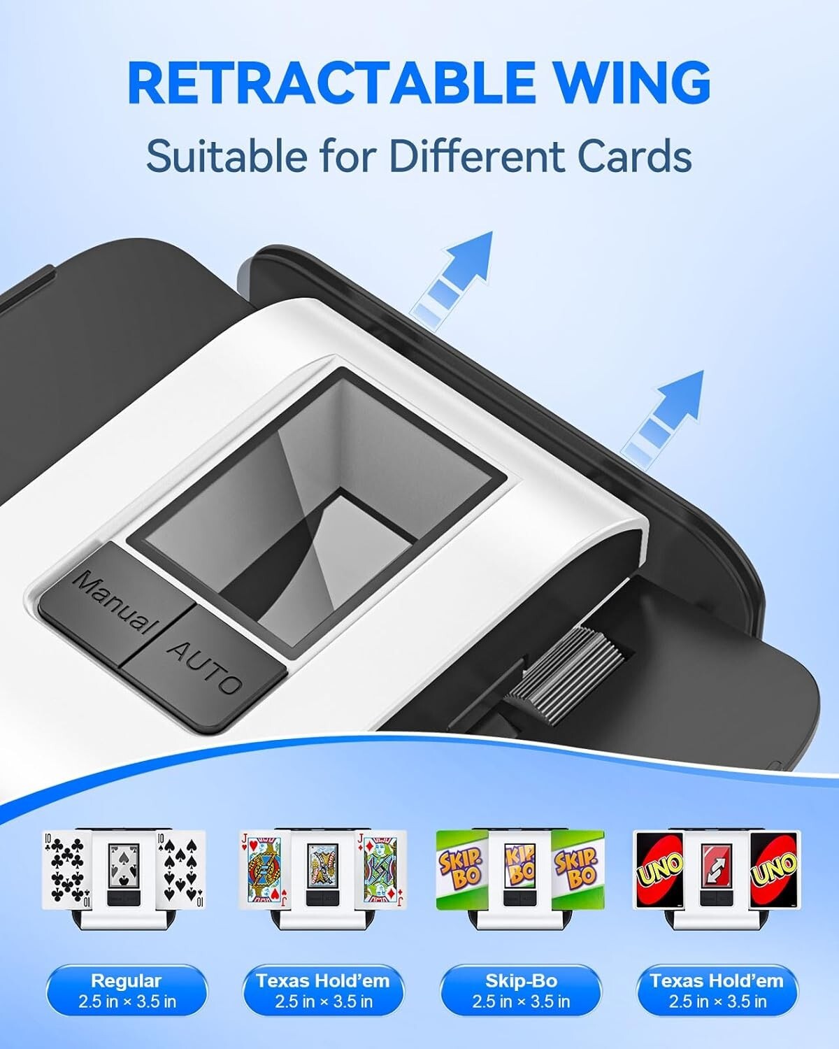 One-Press Automatic Card Shuffler Machine - Ideal for Poker, UNO, Texas Hold'em