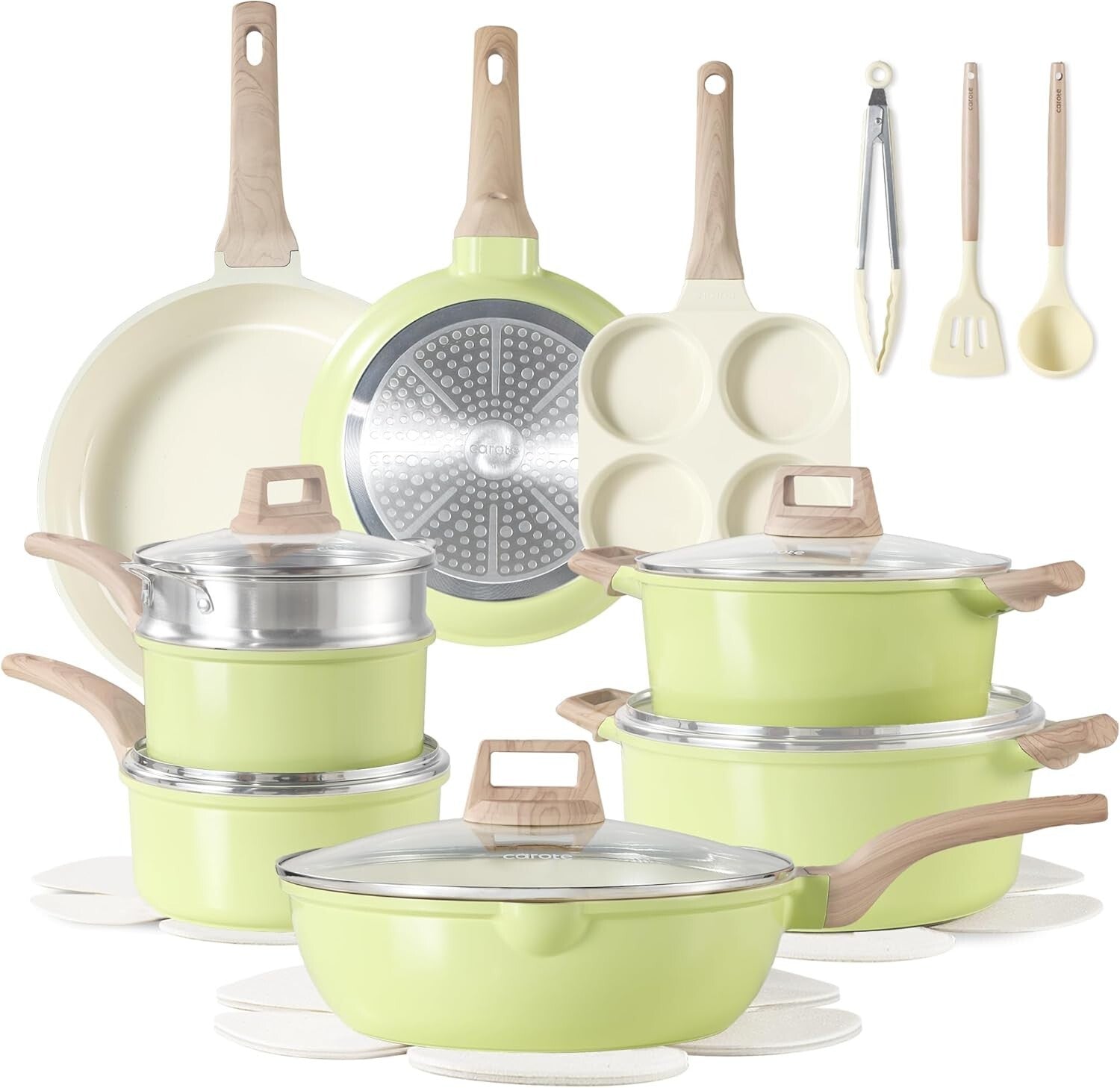 Ceramic Non-Stick Cookware Set – 21-Piece Kitchen Essential for Healthy Cooking