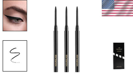 Luxurious Hourglass 1.5mm Gel Liner Trio in Obsidian - Perfect for All-Day Wear