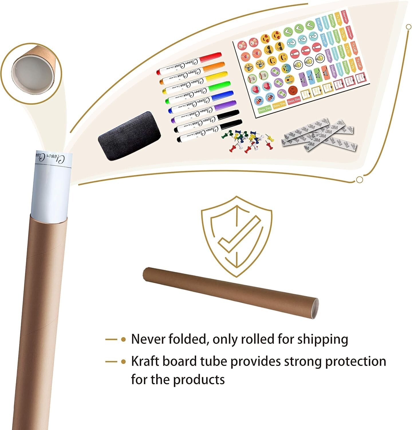 Extra Large 36"x72" Dry Erase Wall Calendar - 3-Month Organizer for Home/Office