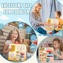 Load image into Gallery viewer, Travel-Friendly Montessori Busy Board with 15 Switches &amp; 26 LED Lights for Kids
