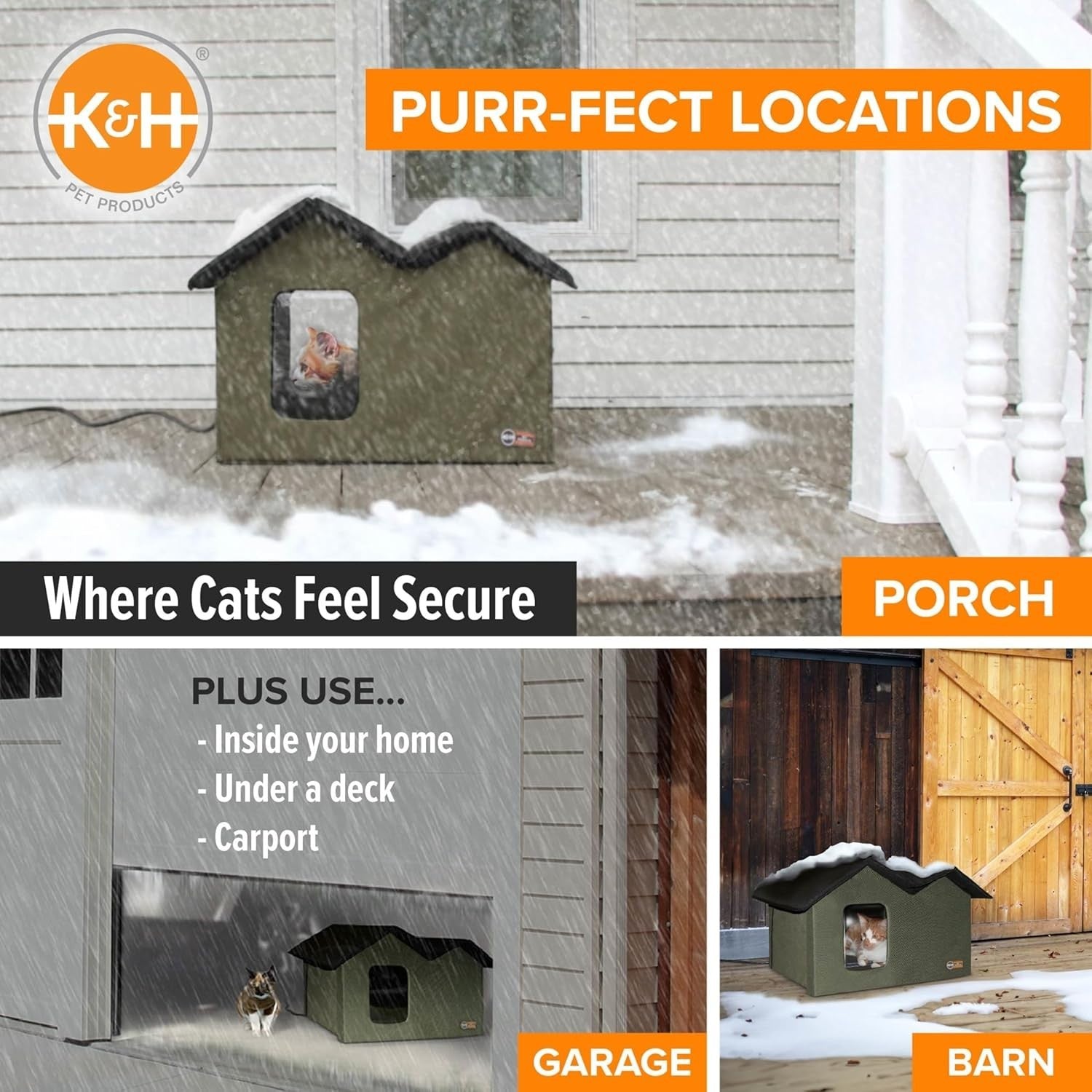 Insulated & Weatherproof Heated Cat Shelter - Extra-Wide Design for Feral Cats