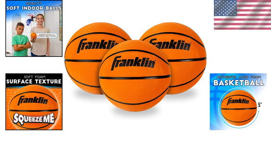 Durable Foam Mini Basketballs - 5-Inch Replacement Set for Youth Sports