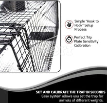 Load image into Gallery viewer, Durable 50 Inch Black Animal Trap - Capture Groundhogs, Coyotes Safely