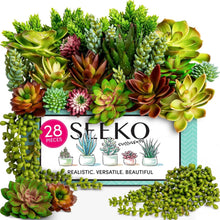 Load image into Gallery viewer, Vibrant 28-Pack Faux Succulents - Transform Your Living Space Effortlessly