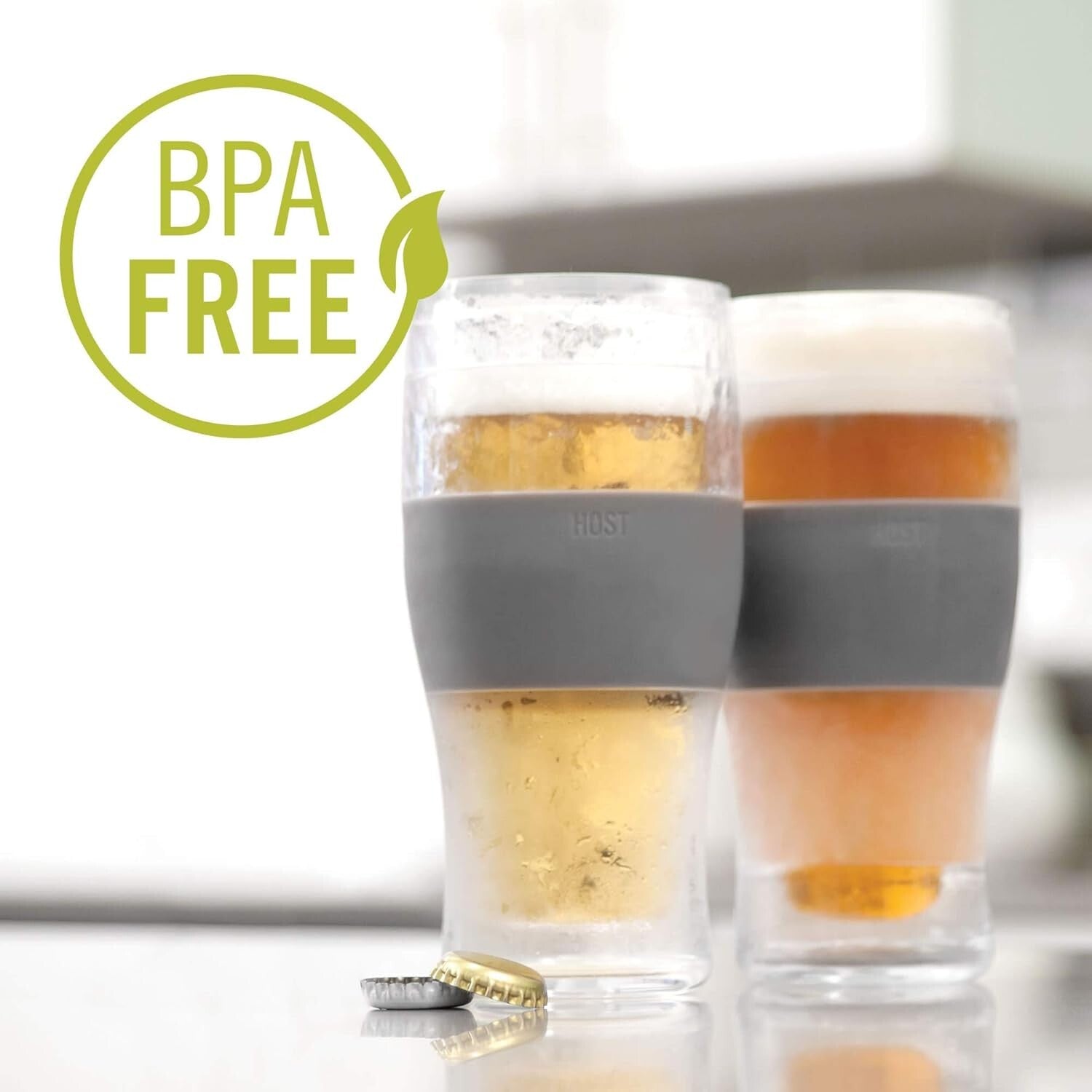 Innovative 16oz Beer Glass Set with Silicone Grip - Ideal Gift for Beer Lovers