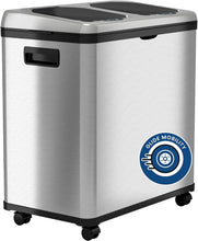 Load image into Gallery viewer, Stainless Steel 16 Gallon Motion Sensor Trash &amp; Recycling Bin - Silver