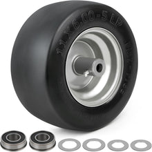 Load image into Gallery viewer, Durable 11" x6.00-5" Flat Free Tire for Zero Turn Mowers with Extra Adapters