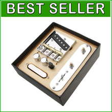 Load image into Gallery viewer, High-Quality Guitar Hardware Kit: Saddle Bridge with Neck Pickup &amp; Control Plate