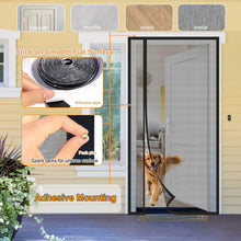 Load image into Gallery viewer, 72x96” Grey Magnetic Fiberglass Screen Door - Keep Bugs Out, Invite Fresh Air