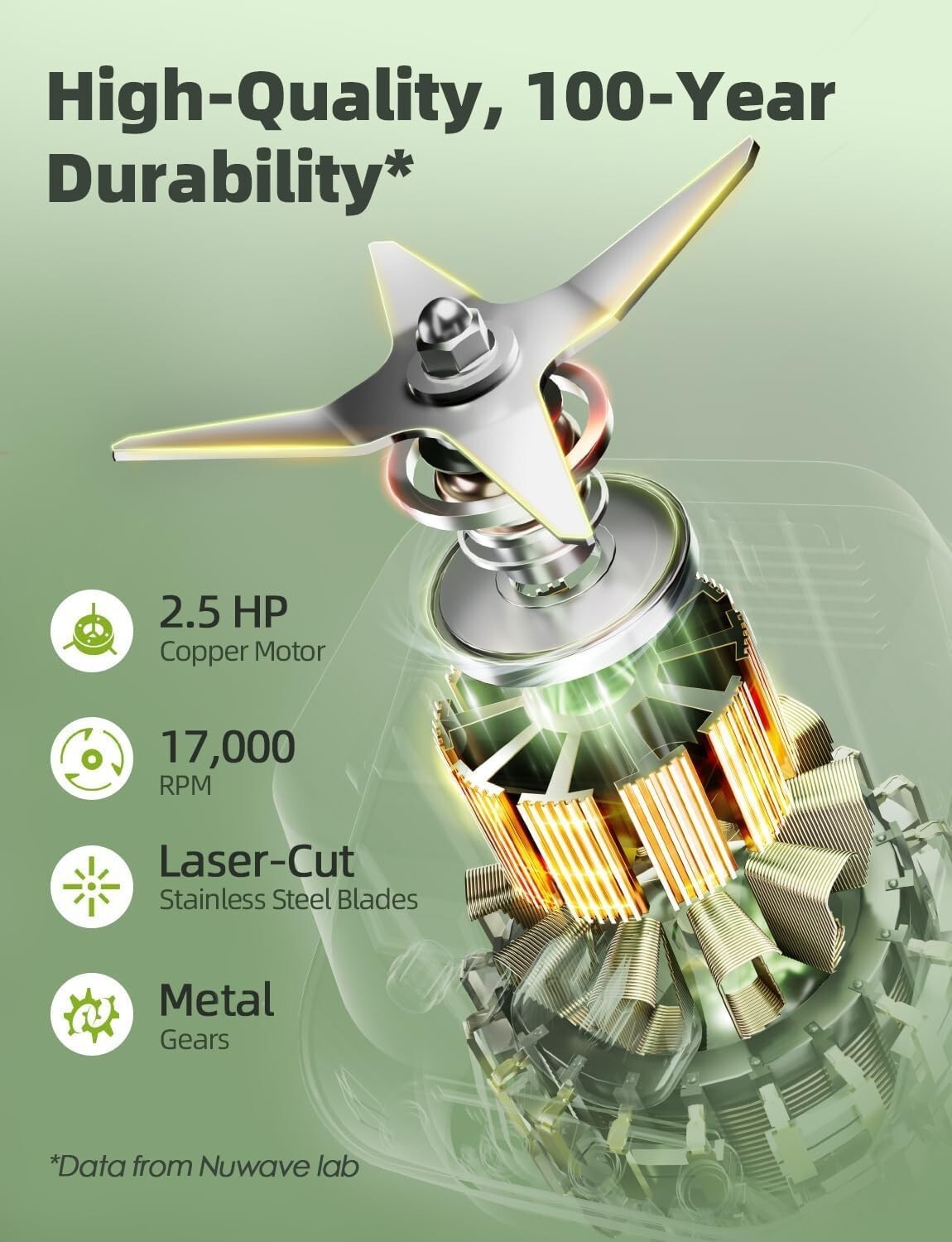 Professional-Grade Infinity Blender with 10 Speeds & Self-Cleaning Feature