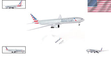 Load image into Gallery viewer, SkyMarks American 777-300 Model Airplane - 14.5 Inch Plastic with Display Stand