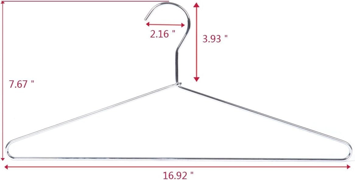 60 Heavy Duty Metal Hangers with Polished Chrome Finish for Ultimate Durability