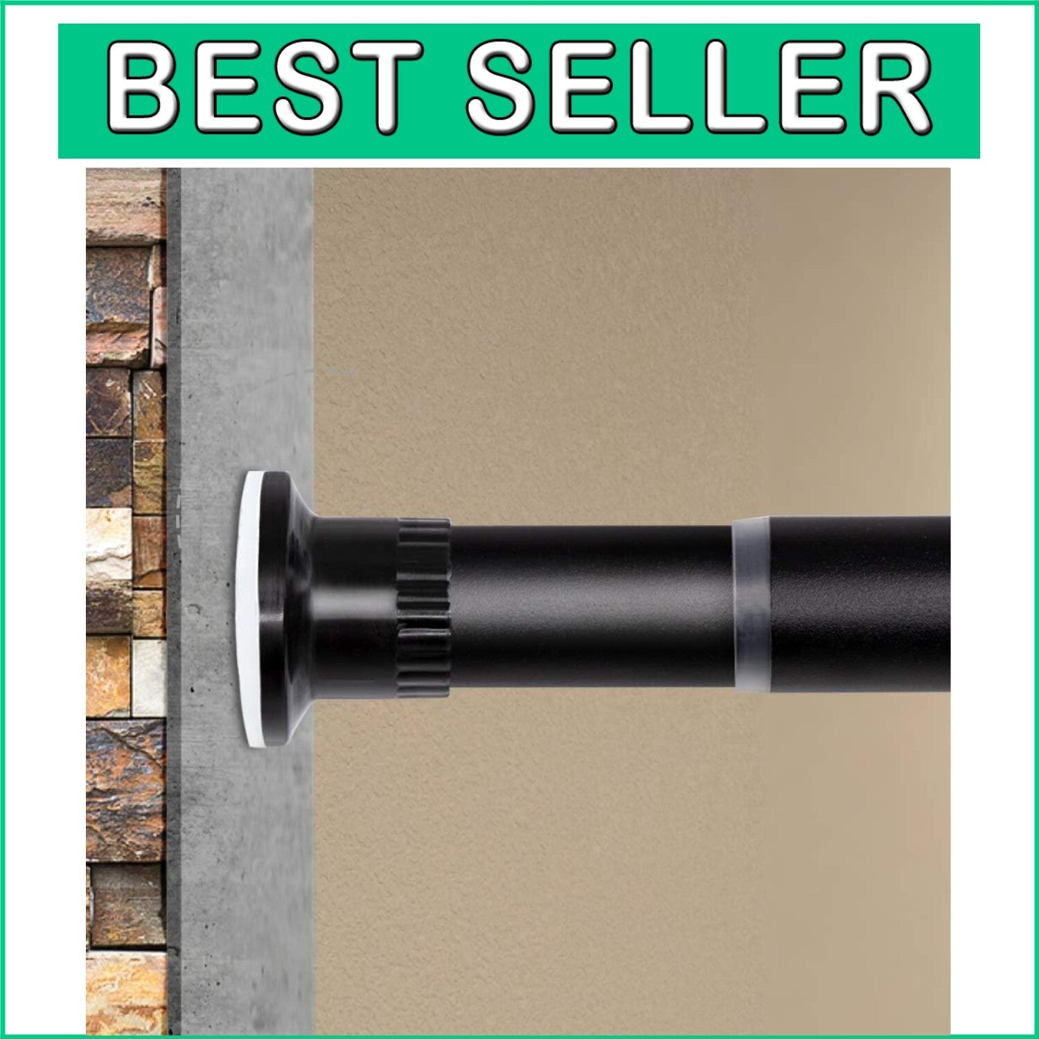 Adjustable Tension Curtain Rod - Perfect for Windows & Room Dividers, 83-122"