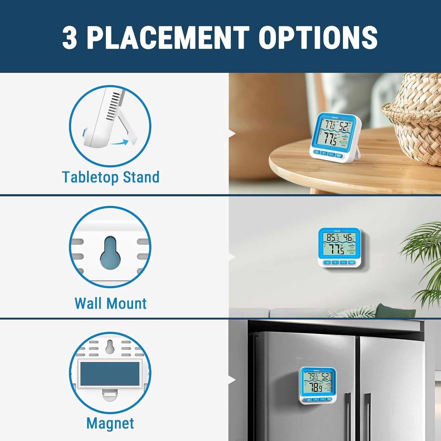 Backlit Waterproof Pool Thermometer Featuring 500FT Range & Auto-Paired Receiver