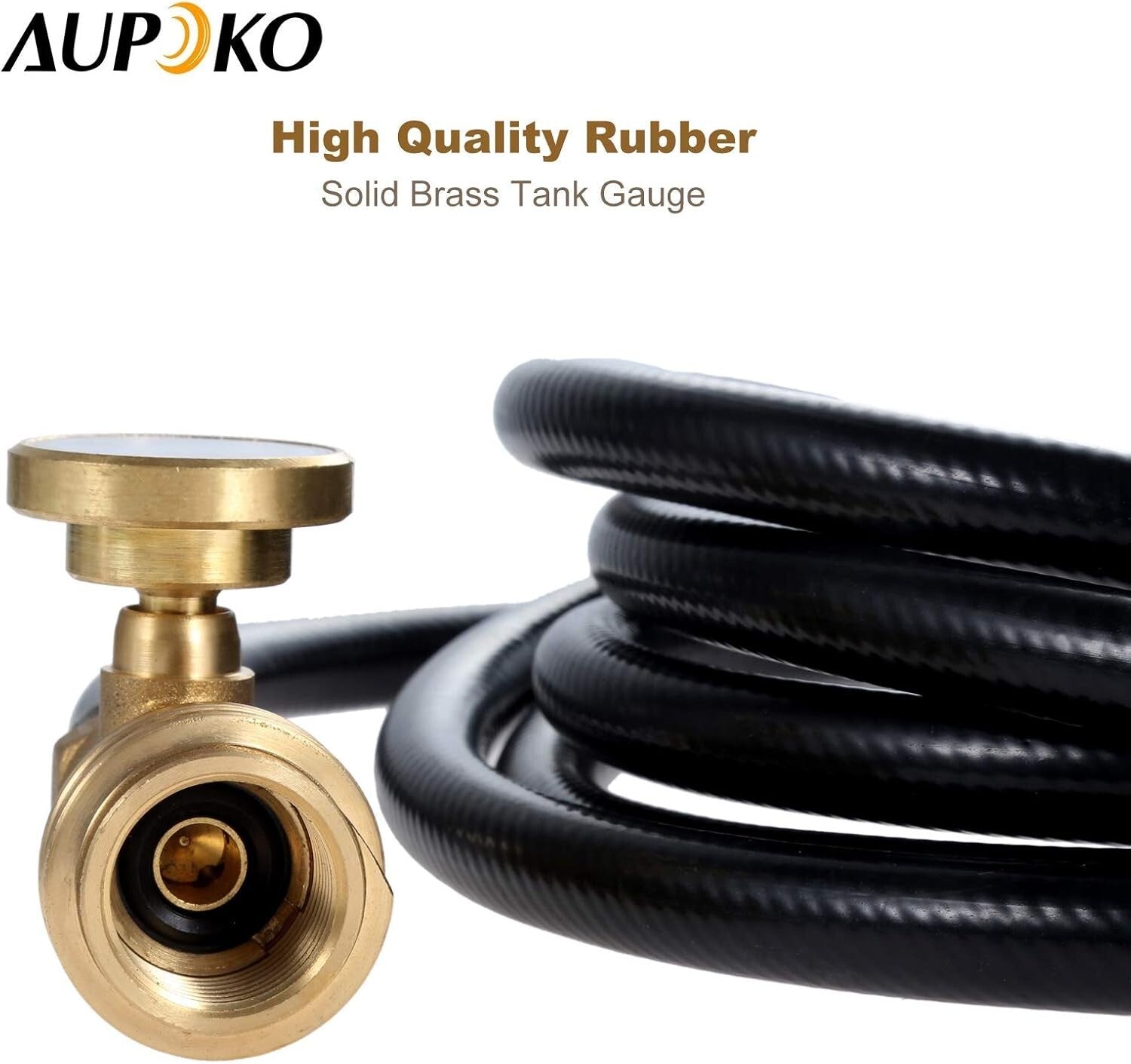 12 FT Propane Tank Extension Hose with Adapter & Leak Detector for Gas Grills