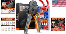 Load image into Gallery viewer, Professional Hexagonal Ferrule Crimping Pliers Kit - 28-5 AWG with Connectors