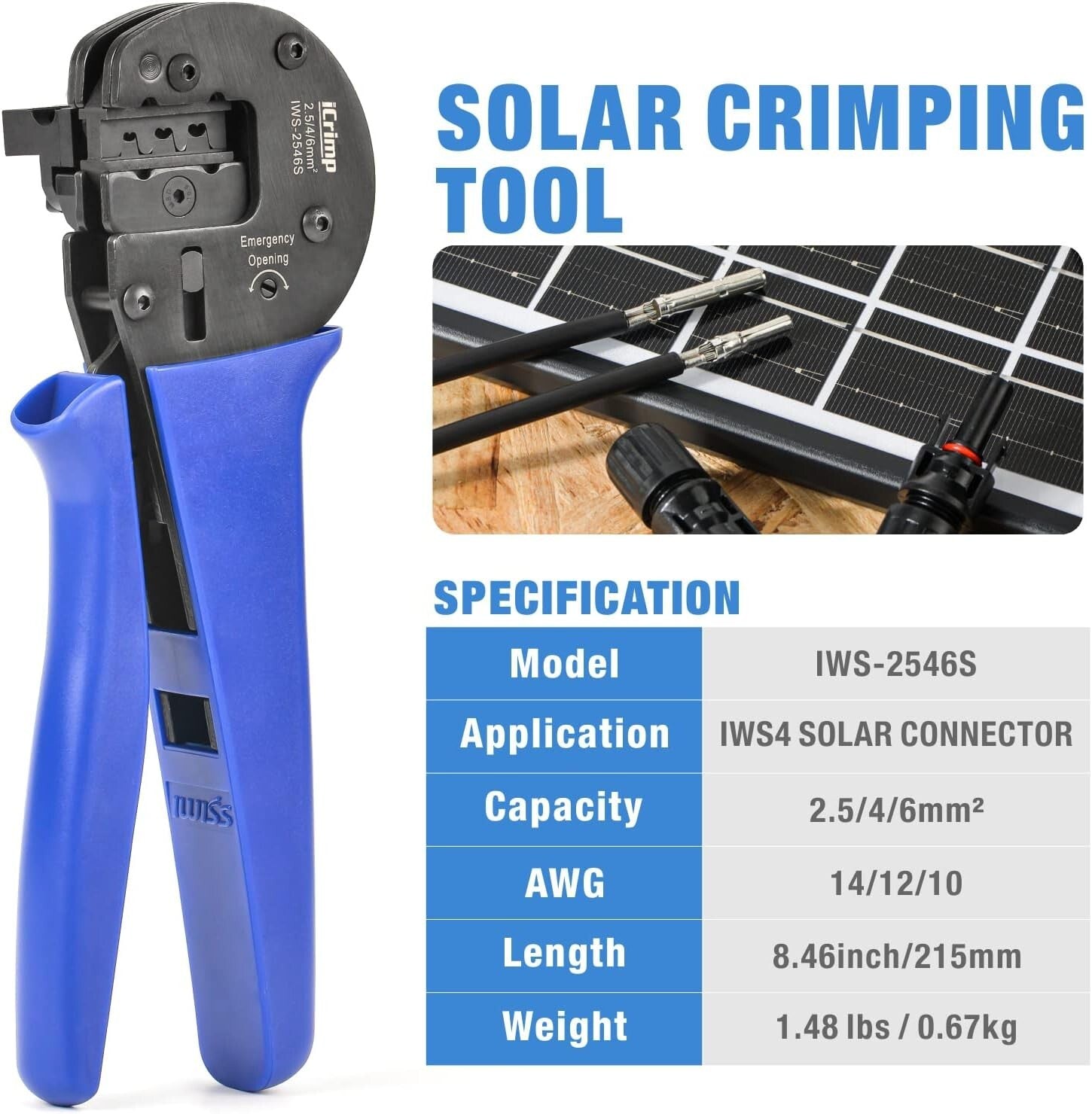 Ergonomic Solar Tool Set: Crimper, Cutter, and Stripper for DIY Installations