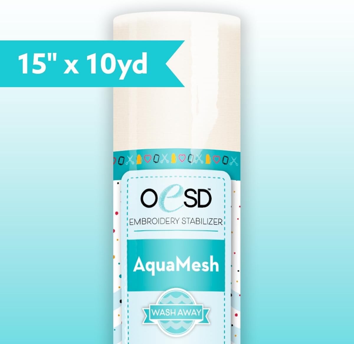 15" x 10 Yd AquaMesh - Ideal Water Soluble Stabilizer for Freestanding Lace