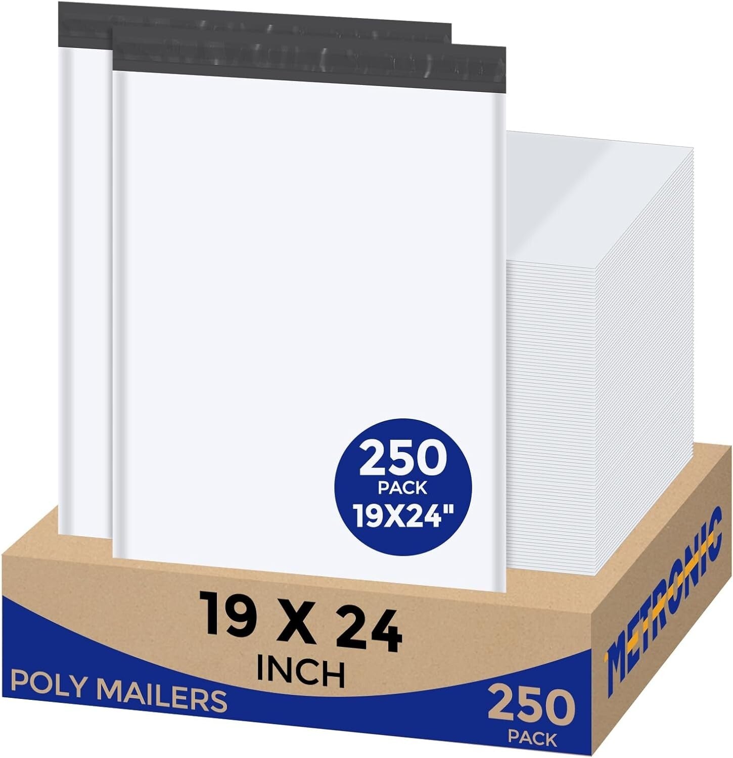 Affordable 250 Pack Self-Seal Poly Mailers - Ideal for Small Business Shipping