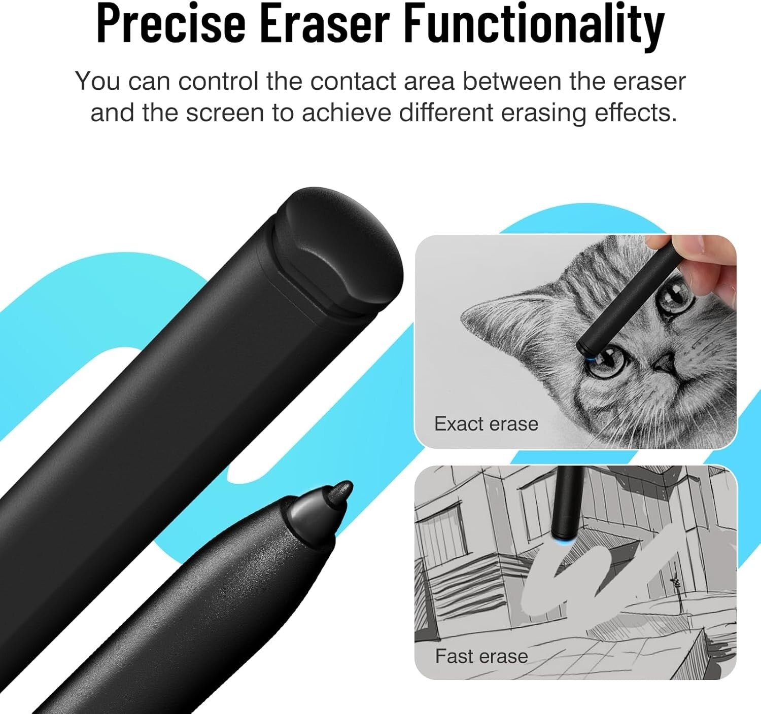 Ergonomic Magnetic Stylus with Eraser for reMarkable 2 – Tilt Support Design