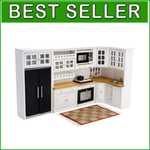 Load image into Gallery viewer, Luxurious 1:12 Scale Miniature Dollhouse Kitchen Furniture Set with Accessories