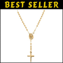Load image into Gallery viewer, Italian 18K Gold-Plated Pendant &amp; Solid Bead Chain Necklace - Hypoallergenic