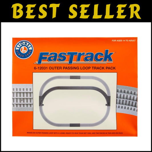FastTrack O Gauge Electric Track Expansion Pack - Includes 9 Durable Pieces