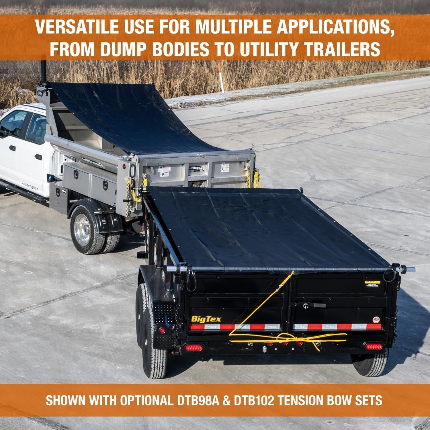 Tough 5 FT x 12 FT Aluminum Mesh Tarp for Secure Dump Trailer Load Coverage