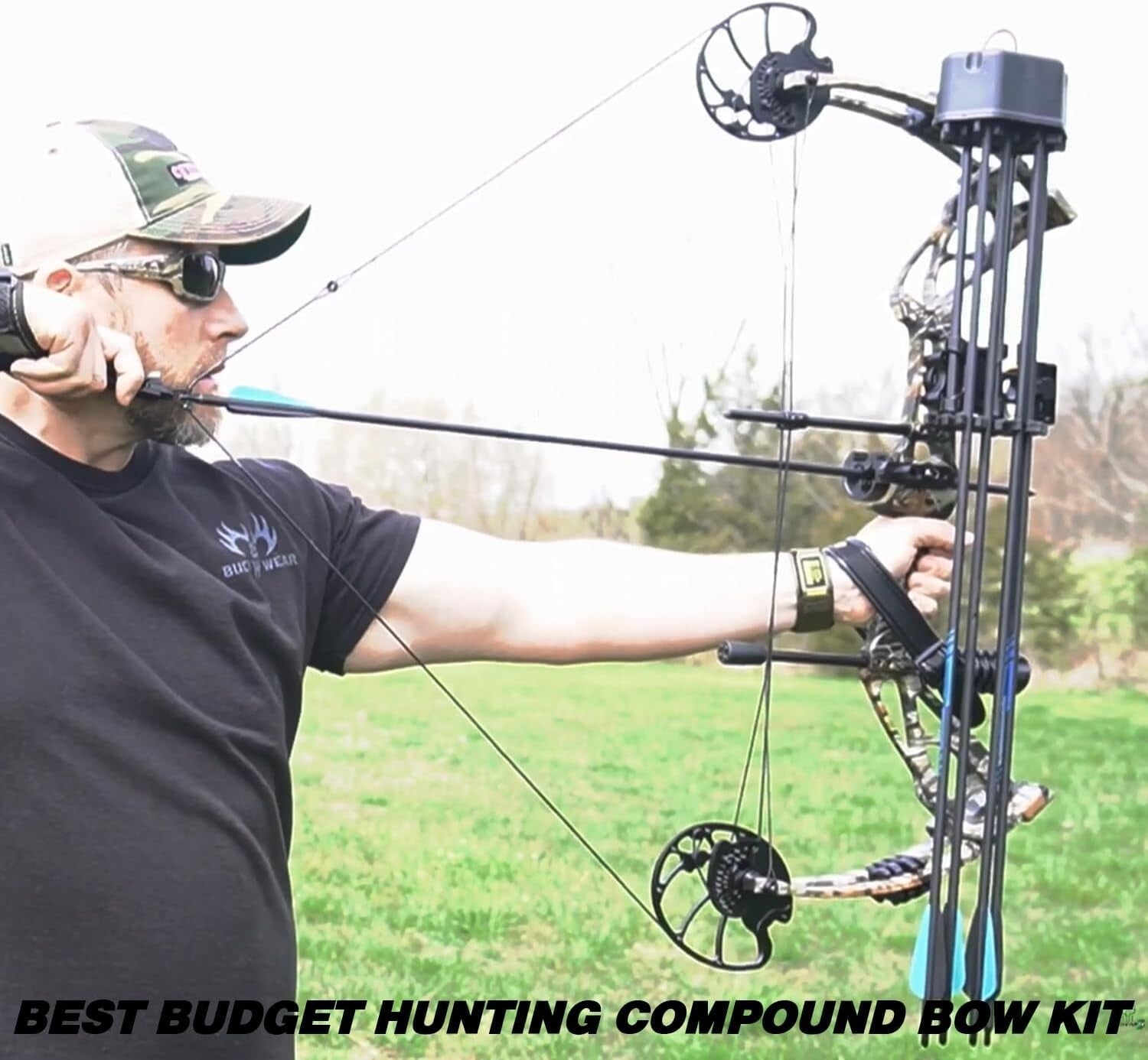 Pro Archery Package: Camo Compound Bow with Draw Length 18-31” & Accessories