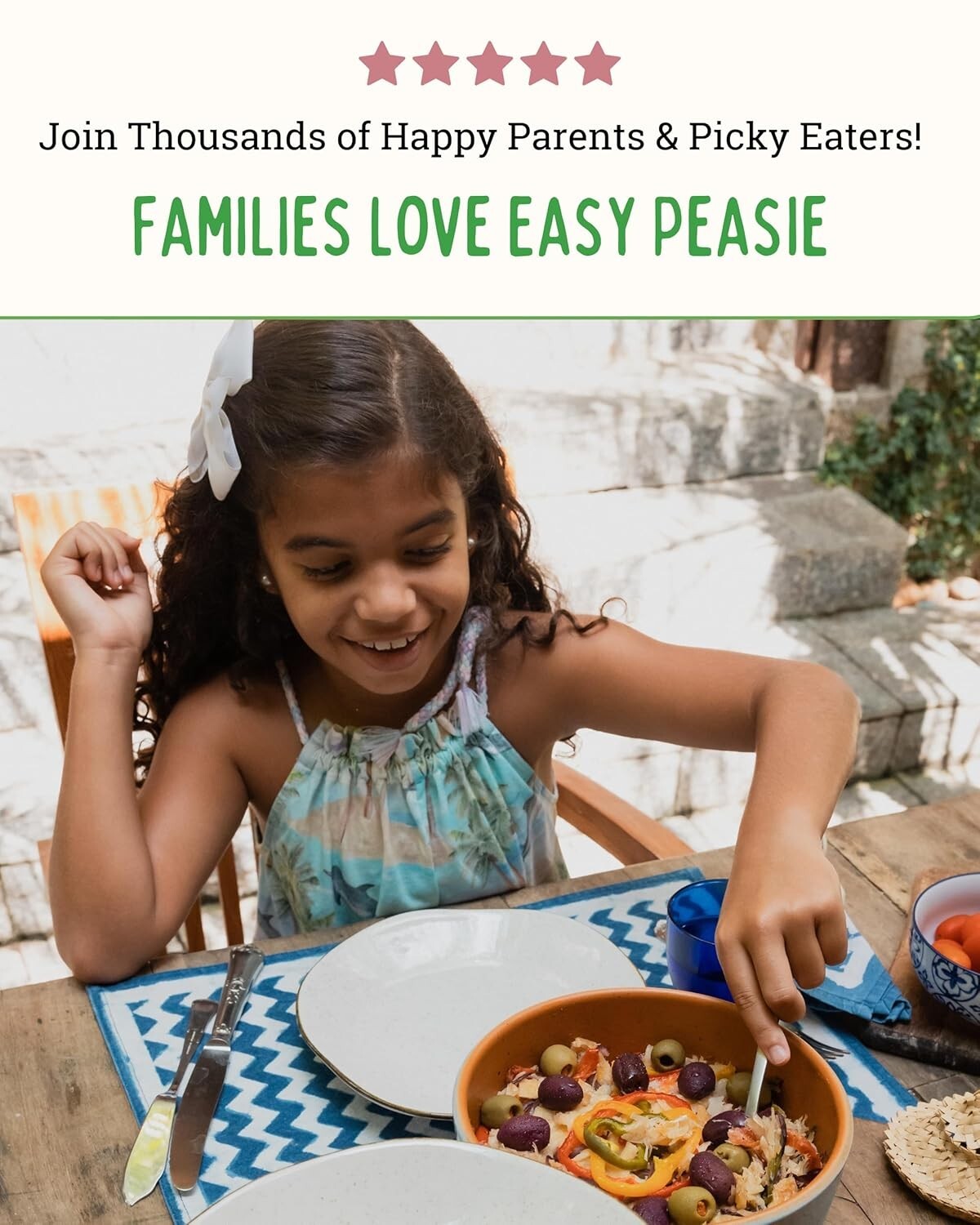 Easy Peasie Hidden Veggie Powder 3-Pack for Picky Eaters - Original, Green, Red