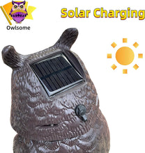 Load image into Gallery viewer, Weatherproof Solar Owl Garden Sculpture with Motion Detection &amp; Dynamic Features
