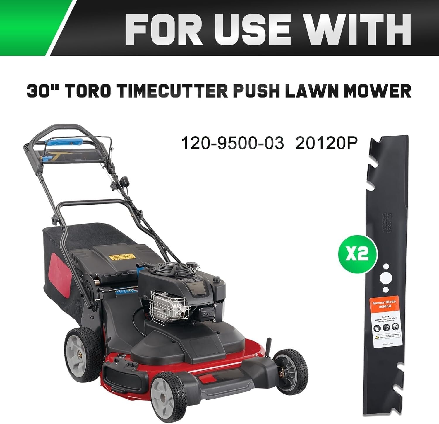 Efficient 30-Inch Mulching Blades for Toro Lawnmowers - 2-Pack Replacement