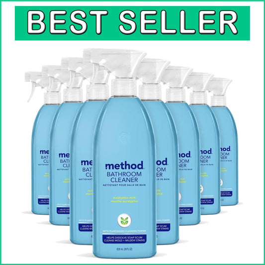 Cruelty-Free Eucalyptus Mint Bathroom Cleaner - 8 Bottles of Eco-Friendly Power