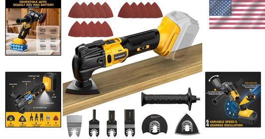Brushless 20V Oscillating Multi Tool with LED Light & 23PCS Accessories Included