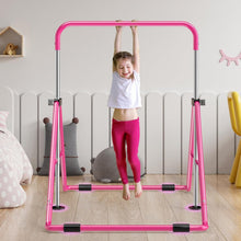 Load image into Gallery viewer, Foldable Kids Gymnastics Bar, Adjustable 35-51” with Safety Pad - Perfect Gift