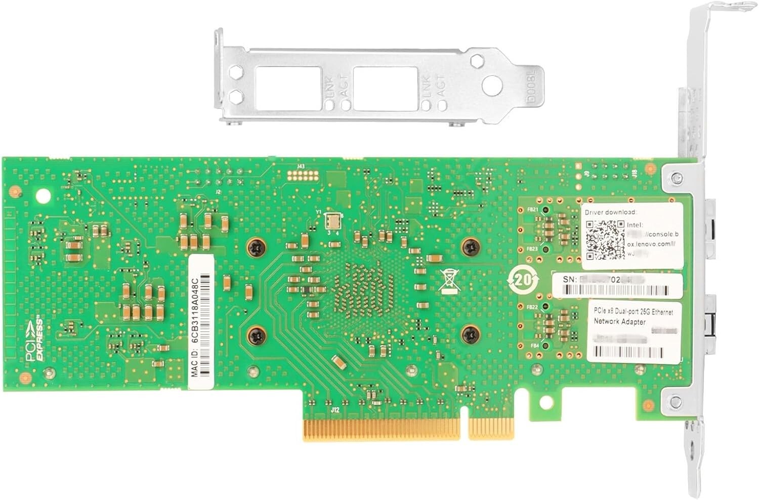 High-Speed 25Gbps Dual Port PCIe Ethernet Network Card for Versatile OS Support