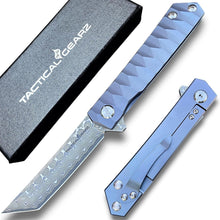 Load image into Gallery viewer, Utility-Tuned Damascus Steel Knife with TC4 Titanium Handle - EDC Sunday Special