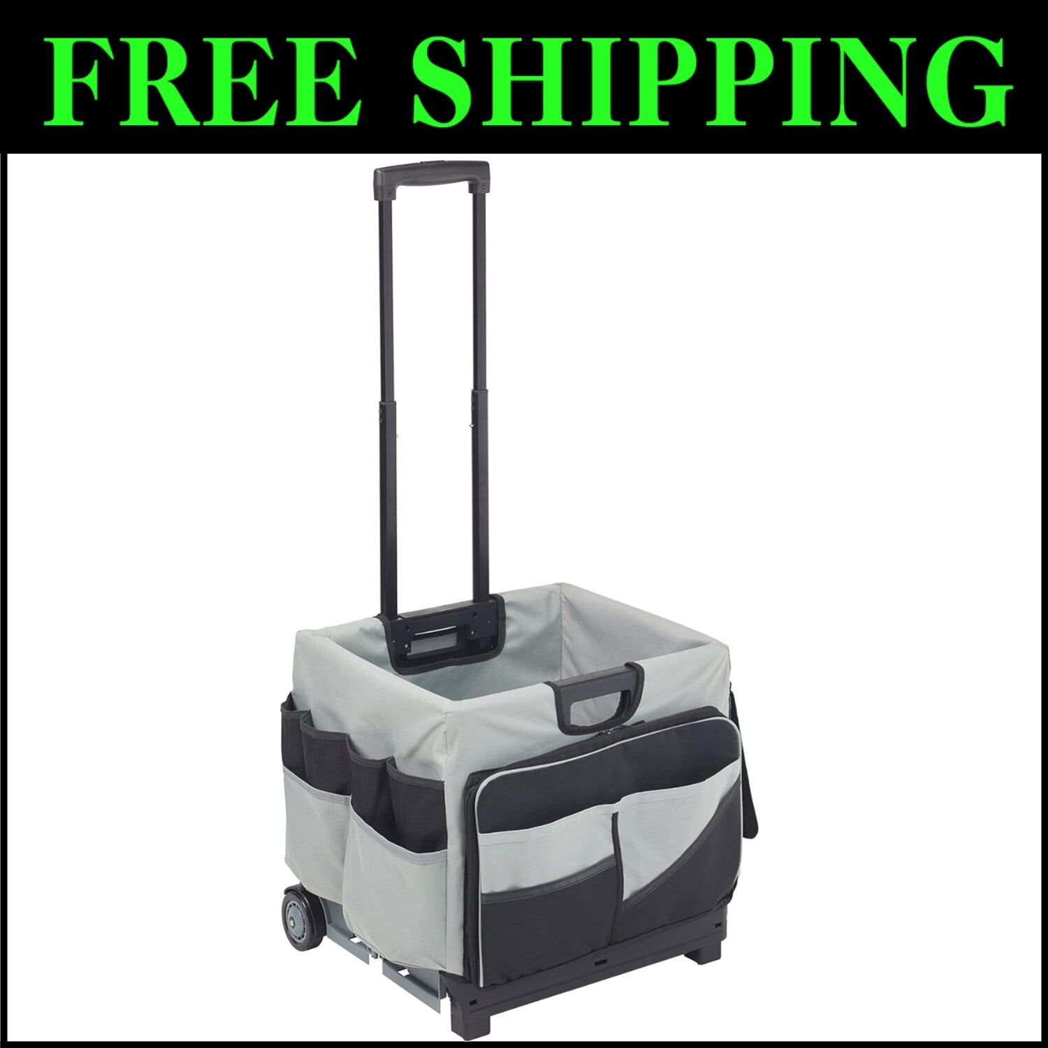 Versatile Rolling Cart with Removable Canvas Organizer for Effortless Mobility