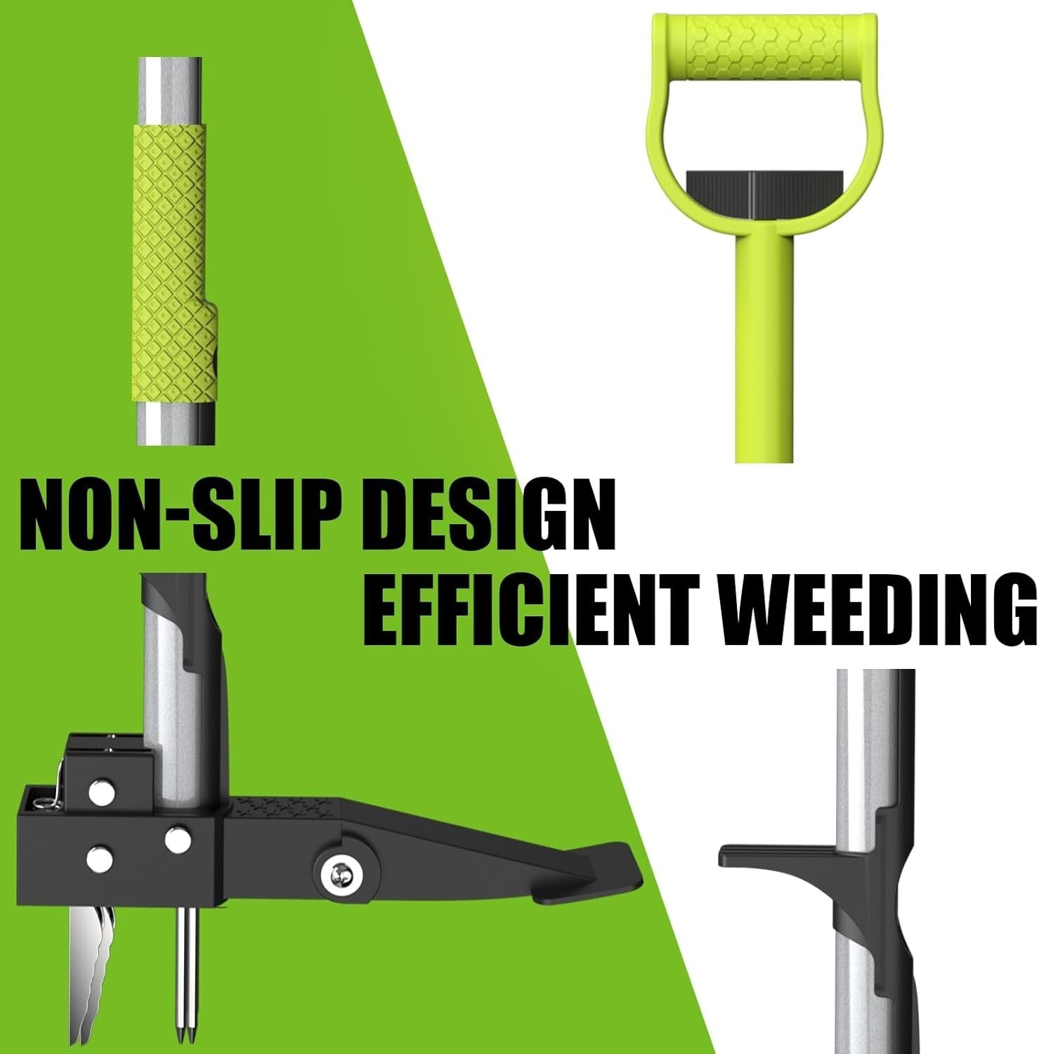 Effortless Weeding with 40-inch Stand-Up Garden Tool - No Kneeling Required