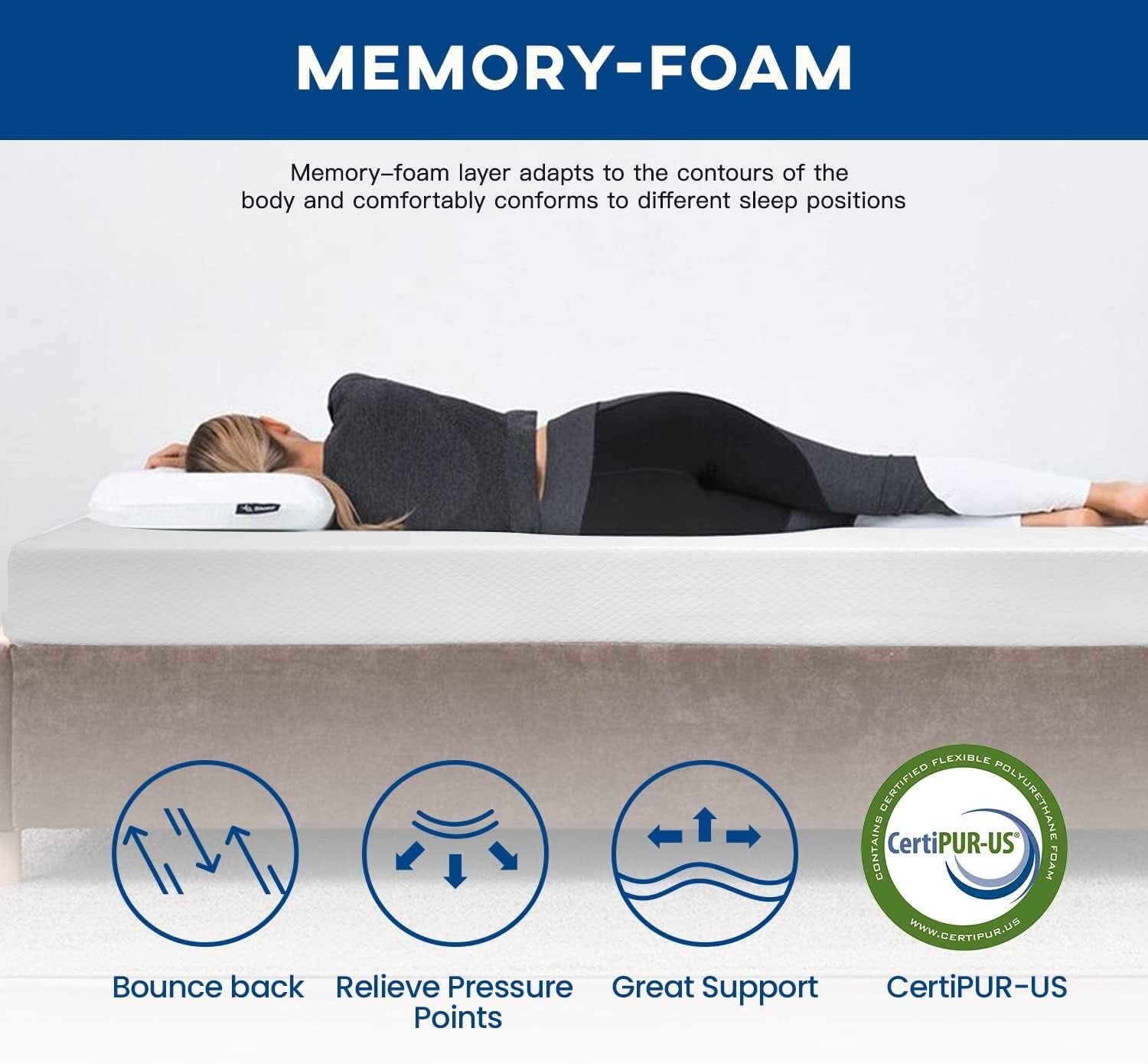 6-Inch CertiPUR Full Mattress with Gel Memory Foam for a Cool Sleep Experience