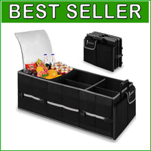 Load image into Gallery viewer, Insulated Leak-Proof Cooler Trunk Organizer - Collapsible Car Storage Solution